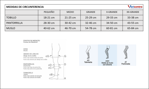 MEDIAS PARA VARICES LEGLINE 20-30mmHg 
