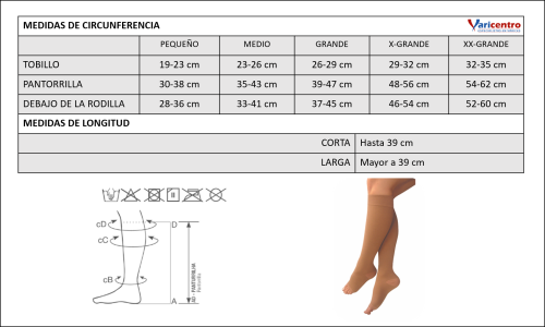MEDIAS PARA VARICES COTTON 20-30mmHg